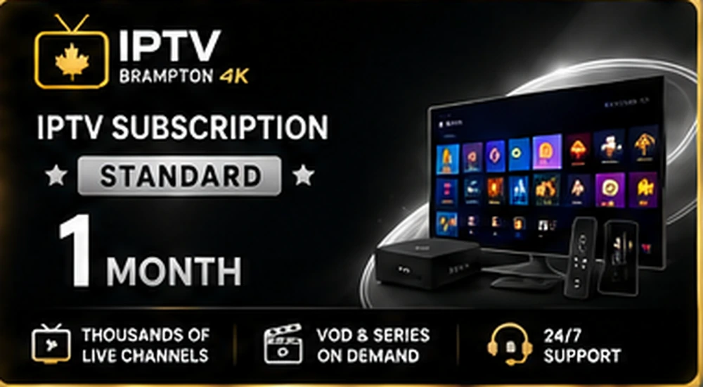 1 Month Standard IPTV Subscription Brampton