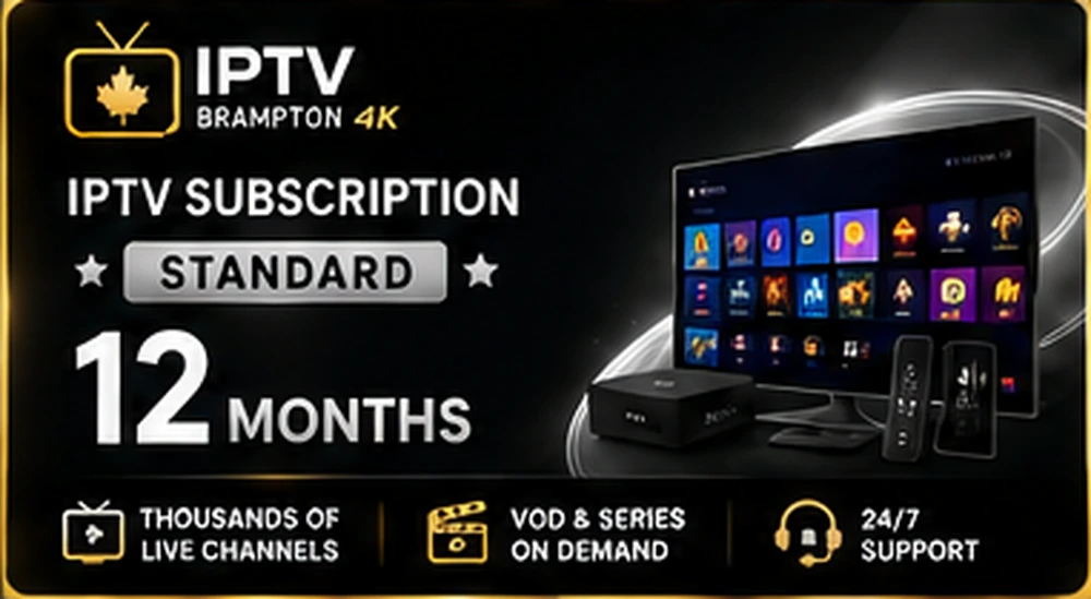 12 Month Standard IPTV Subscription Brampton