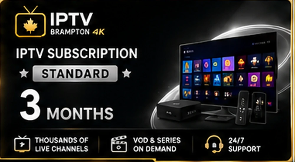 3 month Standard IPTV subscription Brampton