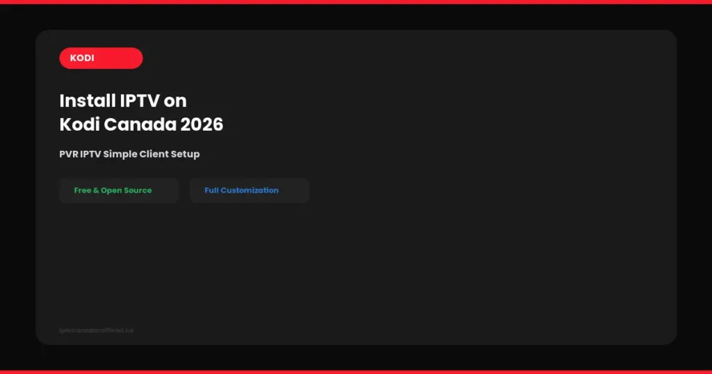 how to install iptv on kodi canada 2026