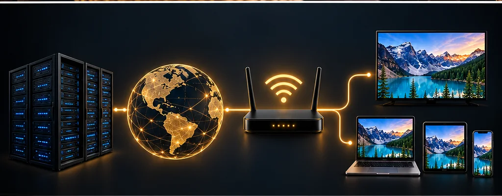 How IPTV works over an IP network